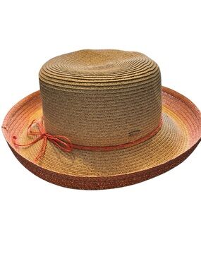 SCALA Paper Hat with Orange Tie